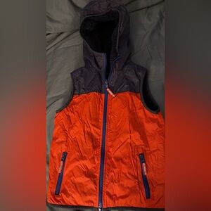 Mini Boden Orange and Navy Kids reversible Vest